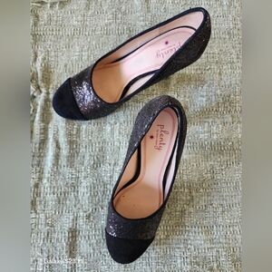 Plenty by Tracy Reese Black Sparkle Heels Size 38
